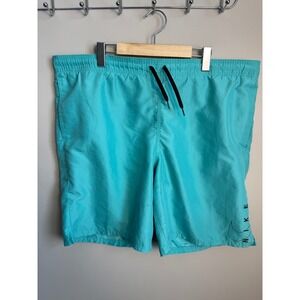 Nike Swoosh Logo Swim Trunks Board Shorts Large Mens Drawstring Mesh Lining